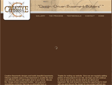 Tablet Screenshot of creativebasements.com
